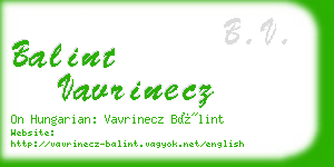 balint vavrinecz business card